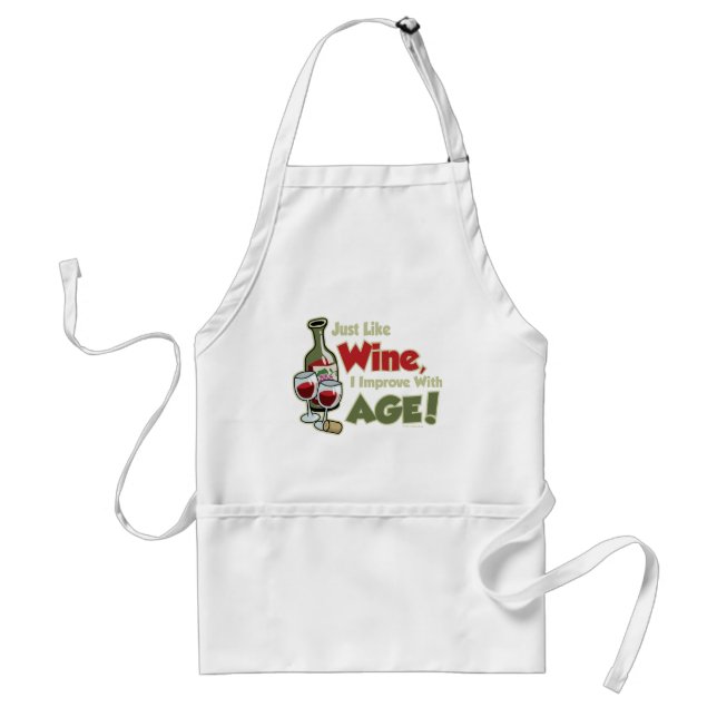 Wine Improve With Age Standard Apron (Front)