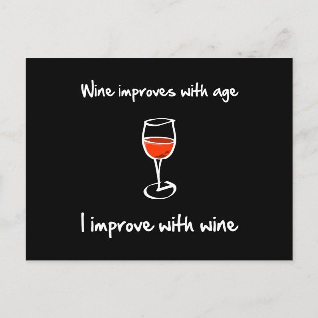 Wine Improves Postcard (Front)