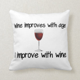 wine improves with age cushion