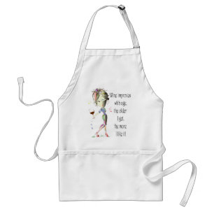 Wine Improves with Age, Humorous Wine Gifts Standard Apron