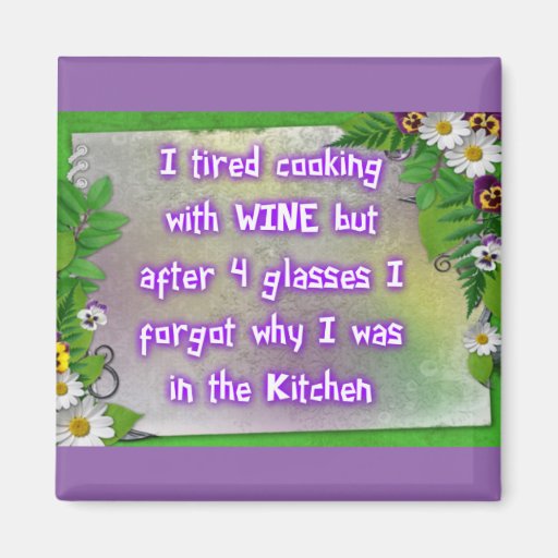 Image of Wine in the Kitchen Magnet