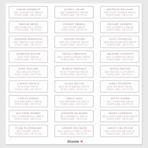 Wine Individual Guest Address Labels