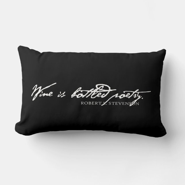 Wine Is Bottled Poetry Pillow (Front)