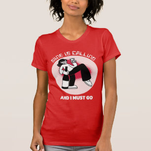 Wine is Calling and I Must Go Drinking Humour T-Shirt