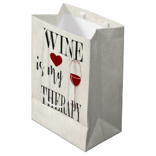 Wine Is My Therapy Gift Bag