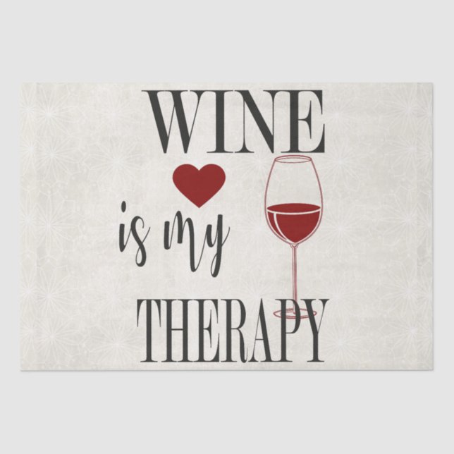 Wine Is My Therapy Tissue Paper (Front)