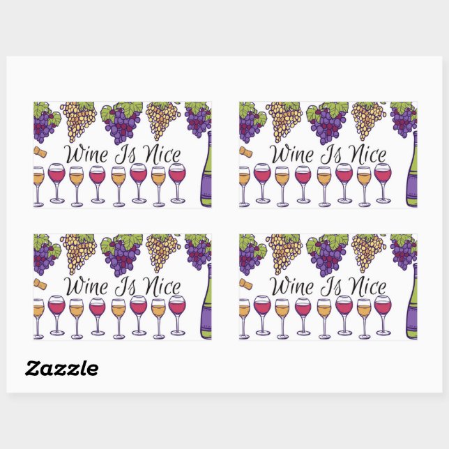 Wine Is Nice Sticker (Sheet)