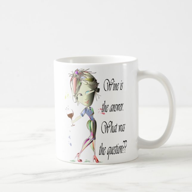 Wine is the Answer - what was the question?? Coffee Mug (Right)