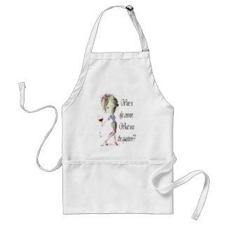 Wine is the question funny Wine saying gifts Standard Apron