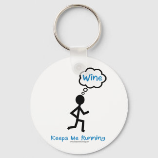 Wine - Keeps Me Running Key Ring