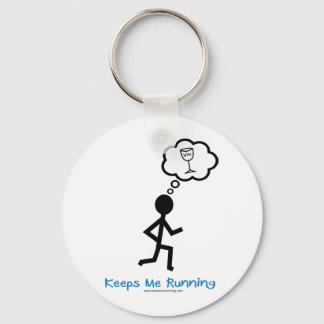Wine - Keeps Me Running Key Ring