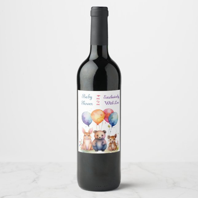 Wine Label Baby Shower (Front)