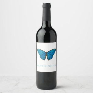 WINE LABEL : BLUE BUTTERFLY