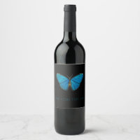 WINE LABEL : BLUE BUTTERFLY