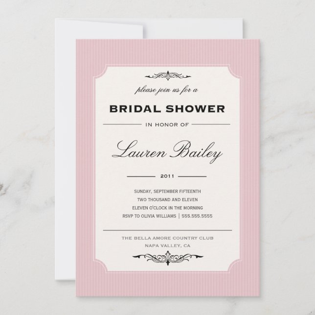 WINE LABEL | BRIDAL SHOWER INVITATION (Front)