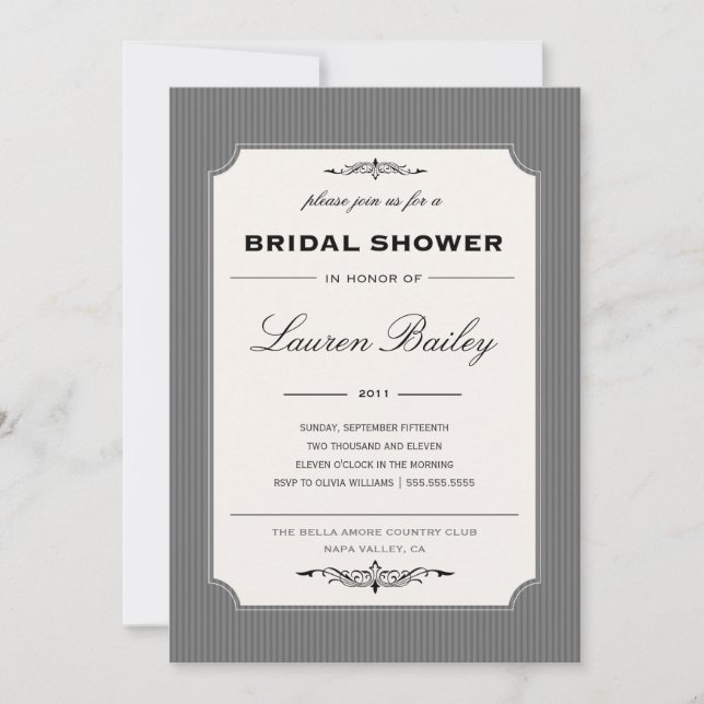 WINE LABEL | BRIDAL SHOWER INVITATION (Front)