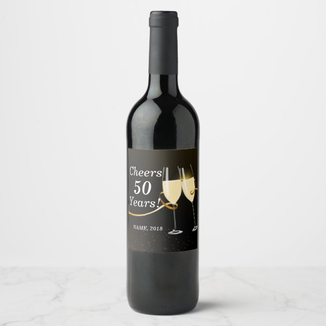 WINE LABEL - cheers to 50years! (Front)