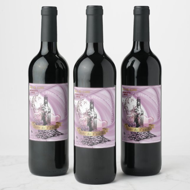 Wine label. Friendship Cuvée Label (Bottles)