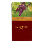 Wine Label Template<br><div class="desc">Wine Label template with Red Grapes. Ready to customise.</div>