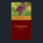 Wine Label Template<br><div class="desc">Wine Label template with Red Grapes. Ready to customise.</div>