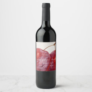 WINE LABEL : "VINTAGE PLUMS" CUSTOMISABLE