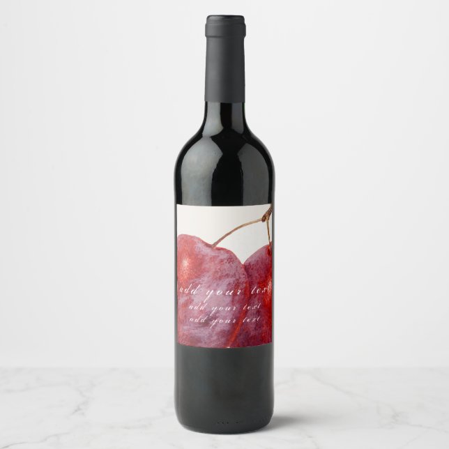 WINE LABEL : "VINTAGE PLUMS" CUSTOMISABLE (Front)