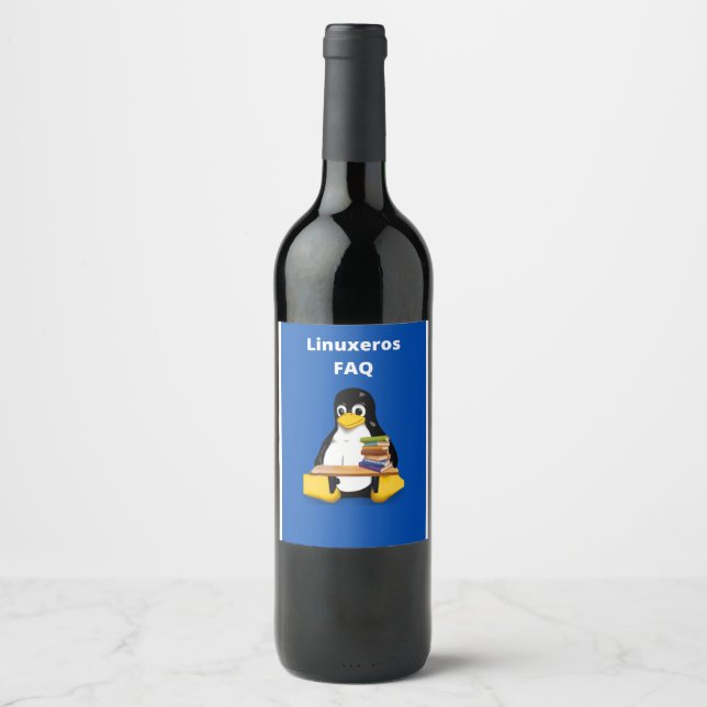 Wine Linuxeros FAQ Wine Label (Front)