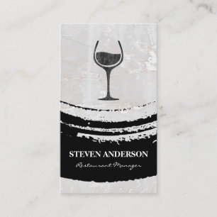 Wine Logo Rock Texture Business Card