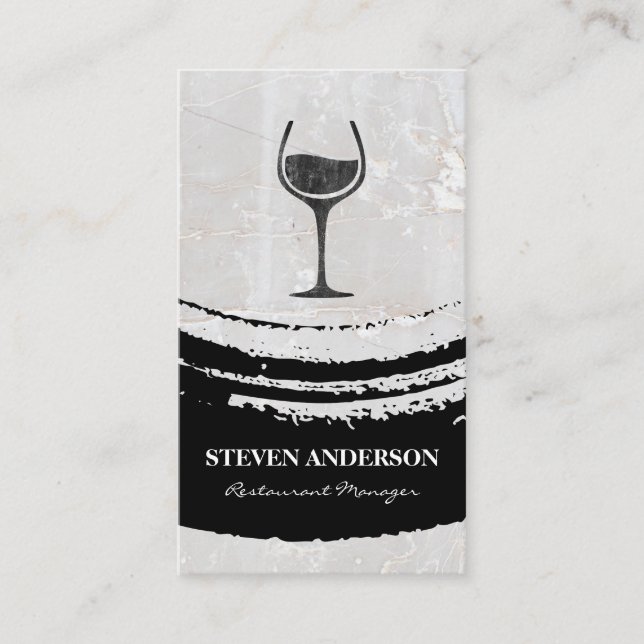 Wine Logo | Rock Texture Business Card (Front)
