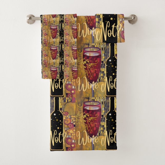 Wine Lover Bath Towel Set (Insitu)