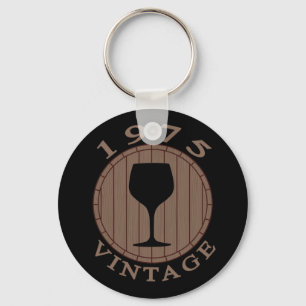 Wine Lover Birthday 1975 Vintage Key Ring