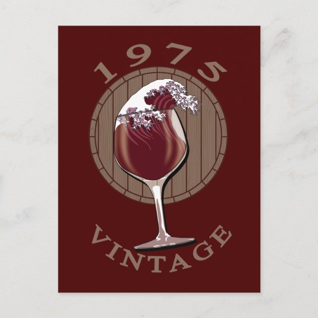 Wine Lover Birthday - 1975 Vintage Postcard (Front)
