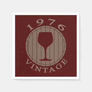 Wine Lover Birthday 1976 Vintage Napkin
