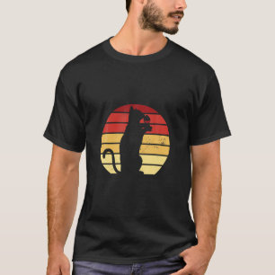 Wine Lover Cat At The Sunset T-Shirt