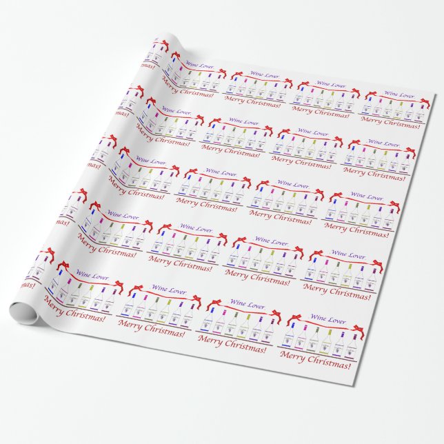 WINE LOVER CHRISTMAS WRAPPING PAPER_1 PAPER (Unrolled)