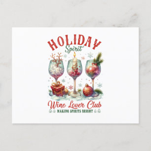 Wine Lover Club Holiday Postcard