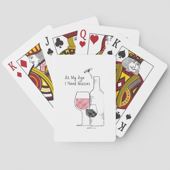 Wine Lover Funny Gifts Playing Cards (Back)