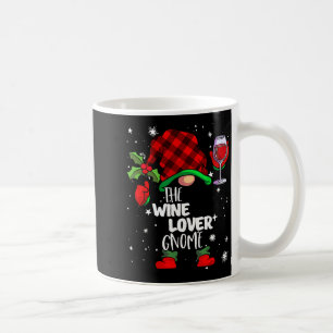 Wine Lover Gnome Red Buffalo Plaid Matching Family Coffee Mug