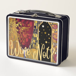 Wine Lover Metal Lunch Box