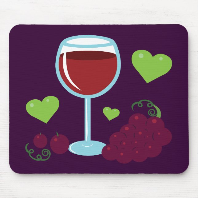 Wine Lover Mouse Mat (Front)