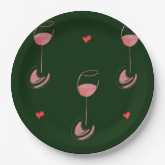 Wine lover paper plate