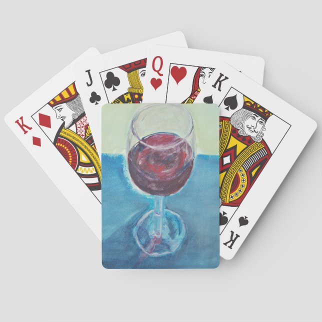 Wine Lover Playing Cards | Red Wine Art Deck (Back)