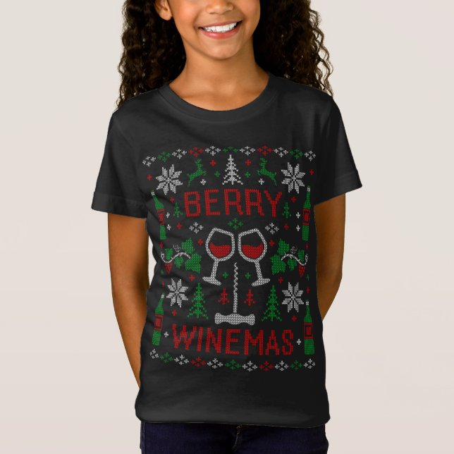 Wine Lover Wine Drinking Ugly Christmas Sweater Pa (Front)