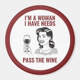 Wine Lover Women Magnet