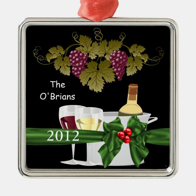 WINE LOVERS 2012 ORNAMENT PERSONALIZED (Front)
