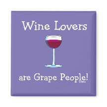 Wine Lovers Are Grape People Humourous Cartoon 