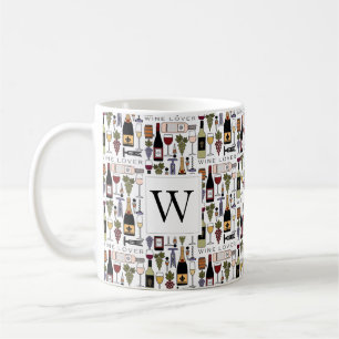 Wine Lovers Bottles, Glasses & Accessories Monogra Coffee Mug
