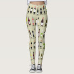 Wine Lovers Bottles with Names Patterned Leggings<br><div class="desc">Whether you're headed out to a wine tasting or just enjoying a glass of your favourite wine at home, get into the spirit of things with these leggings featuring a pattern of different wine bottles. This pattern features an assortment of bottles of red, white and sparkling wines with illustrations in...</div>