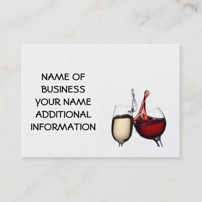 WINE LOVER'S BUSINESS/PERSONAL BUSINESS CARD (Front)