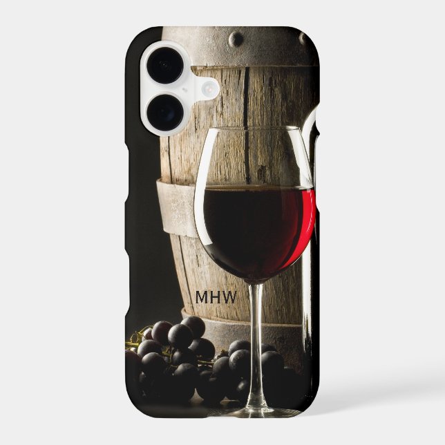 Wine Lover's custom monogram phone cases (Back)